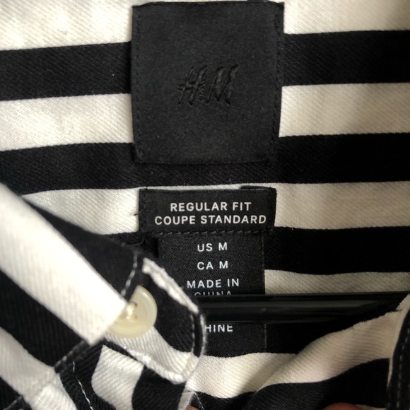 black striped h&m button up shirt - Picture 2 of 2